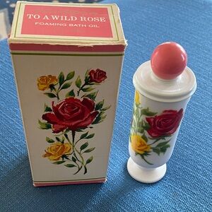 Avon Floral Design Box with Red and Yellow Roses.  To a wild rose